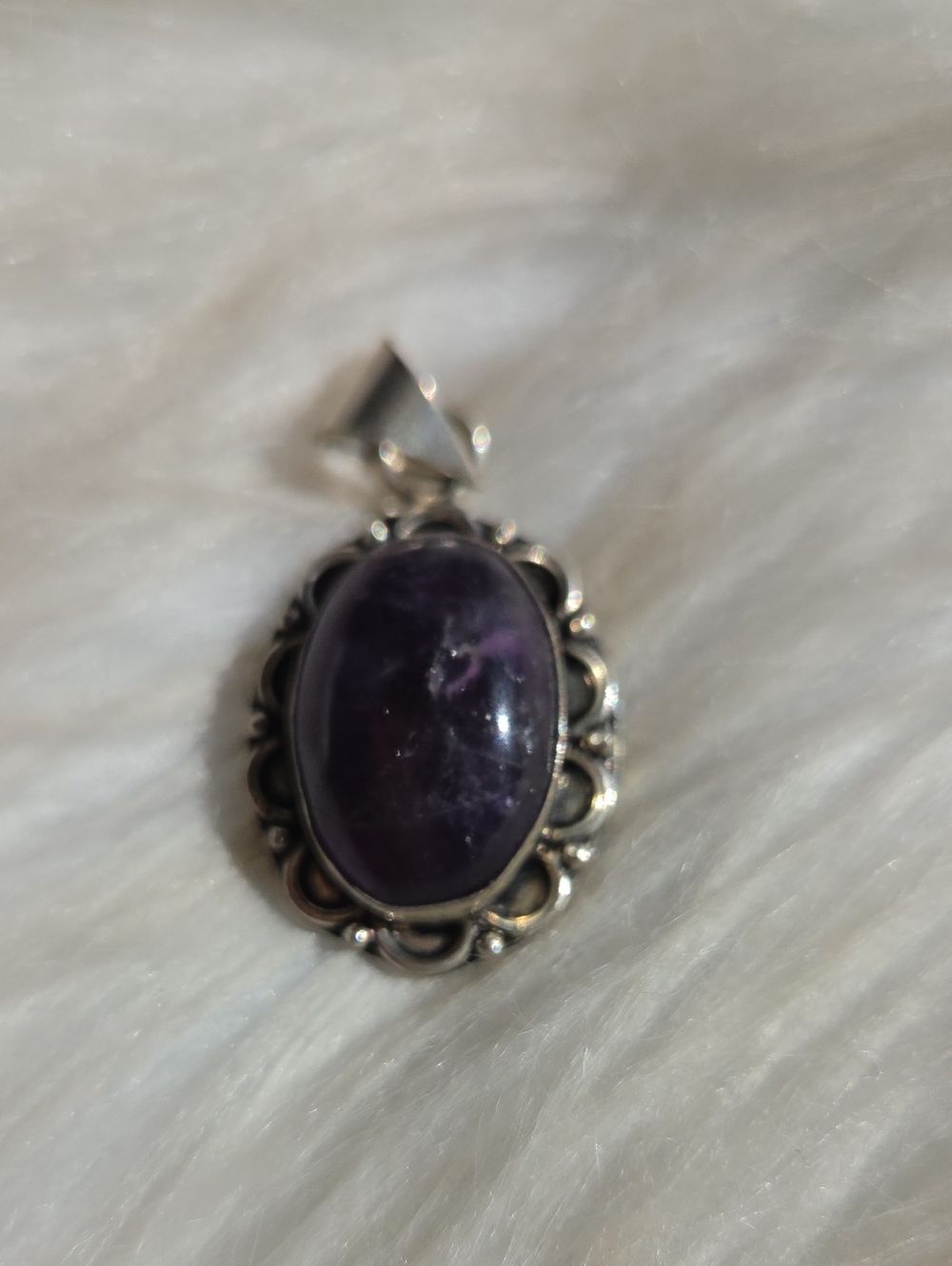 Amazing Amethyst Silver Plated 925 Gemstone Necklace Pendant